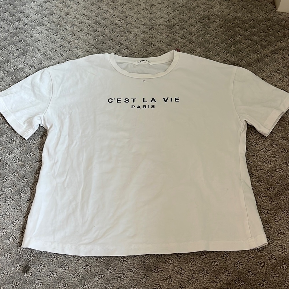 C'EST LA VIE paris shein shirt size kids 12